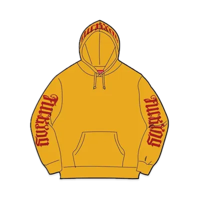 Supreme Ambigram Hooded Sweatshirt "Bright Gold"