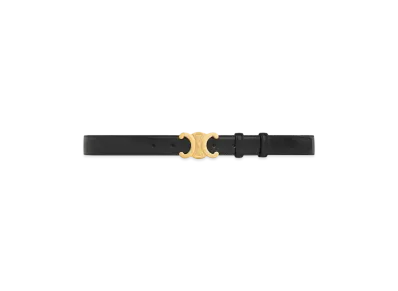 CELINE Medium Triomphe Belt in Taurillon Leather "Black"