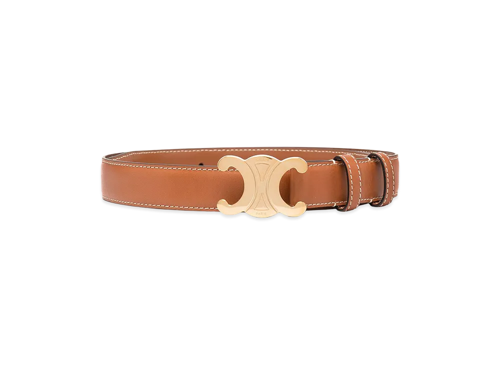 CELINE Women's Capsule Belts "Leather Brown"