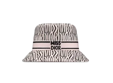 Dior D-Bobby Miss Dior Allover Bucket Hat Embroidered "Pail Pink"