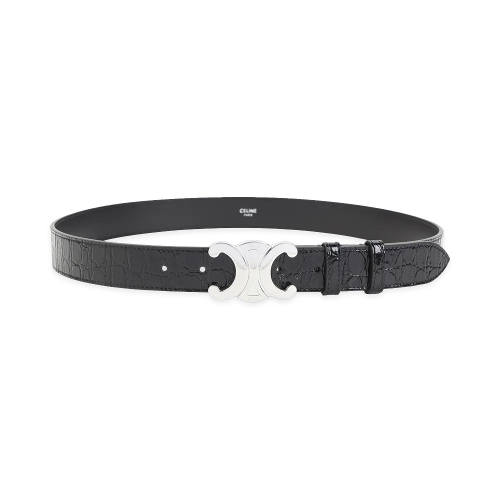CELINE Calf Leather Belt "Black"