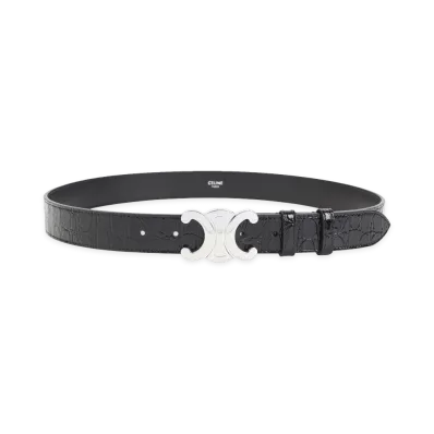 CELINE Calf Leather Belt "Black"