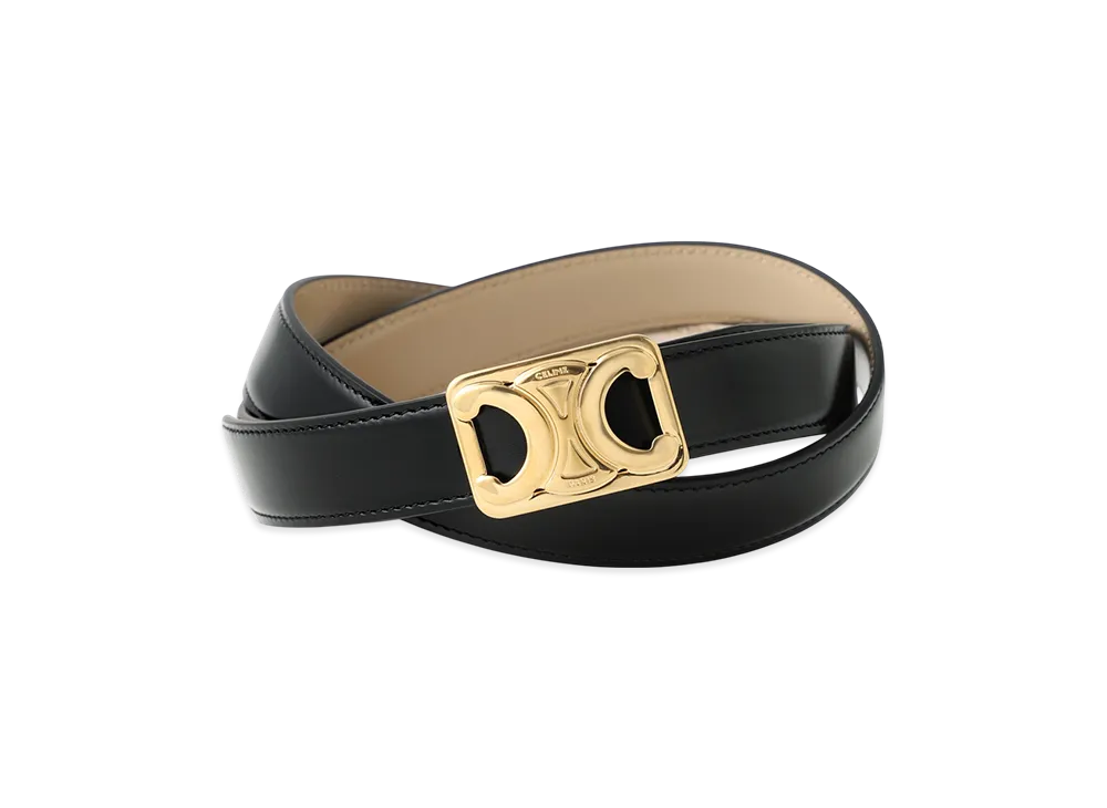 CELINE Reversible Medium 25mm "Black/Nude"