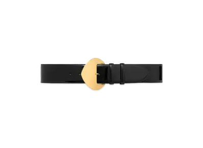 CELINE BC-11 50MM Belt In Patent Taurillon "Black"