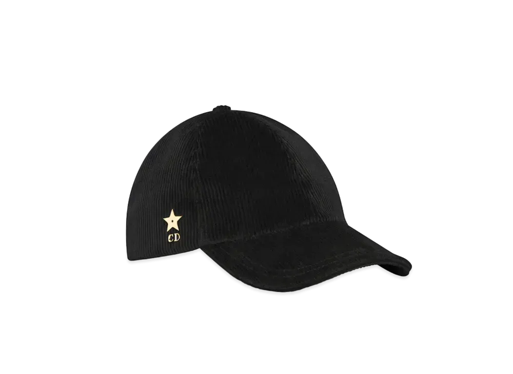 Dior D-Player Cap Corduroy "Black/Gold"