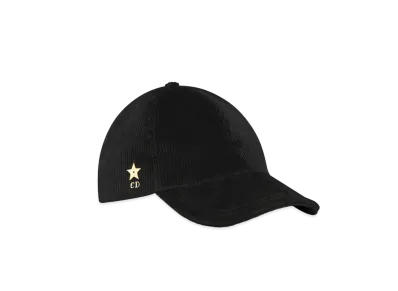 Dior D-Player Cap Corduroy "Black/Gold"