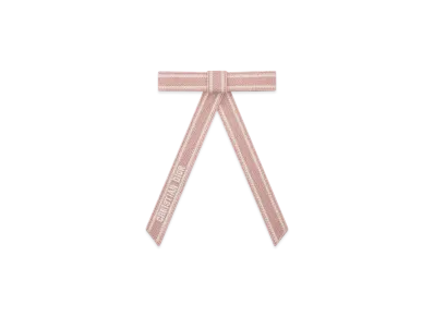 Dior Christian Dior Embroidered Dior Twist Bow Embroidery "Rose des Vents/White"