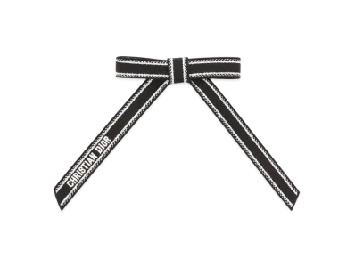 Dior Christian Dior Embroidered Dior Twist Bow Embroidery "Black/White"