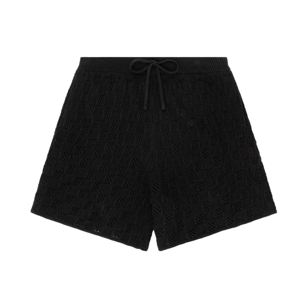 Aime Leon Dore Checkered Knit Short "Black"