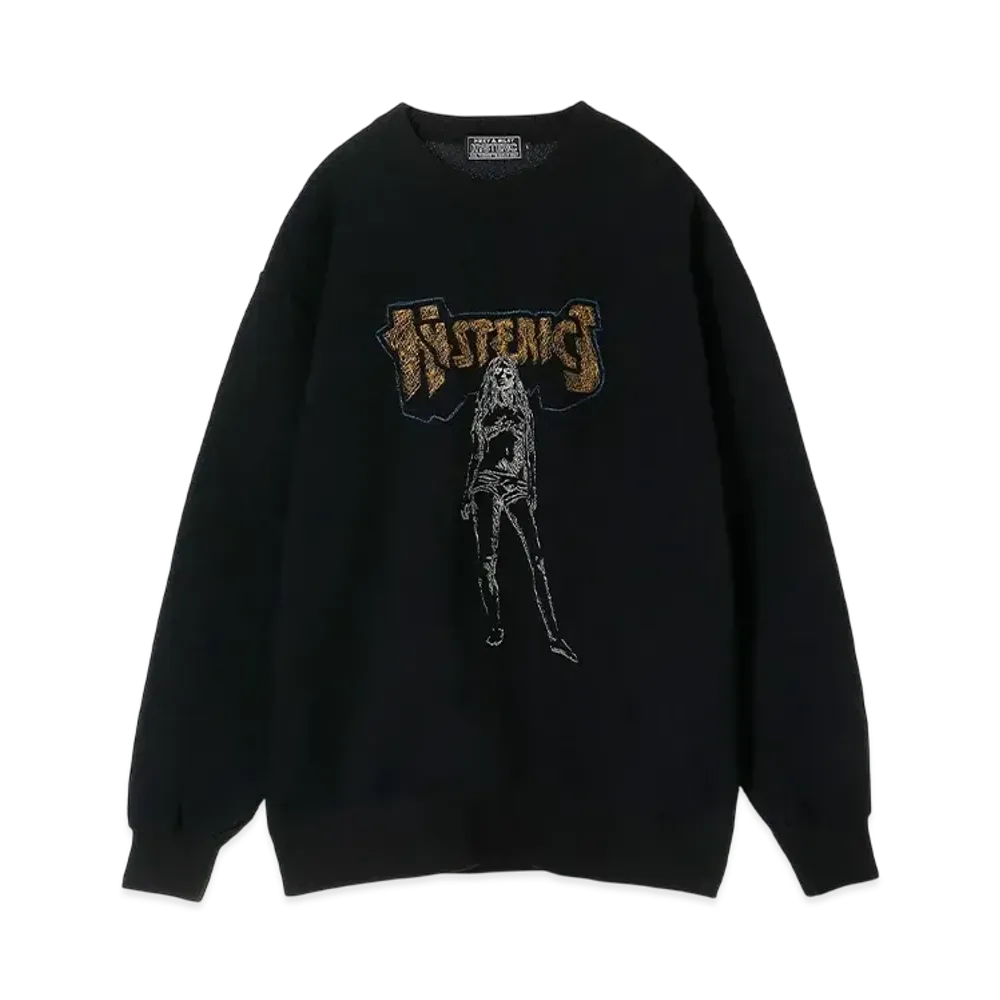 HYSTERIC GLAMOUR Bad Ass Mama Embroidery Sweatshirt "Black"