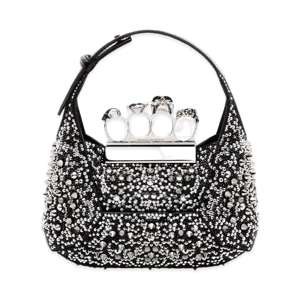 Alexander McQUEEN Jeweled Hobo Mini Bag "Black"