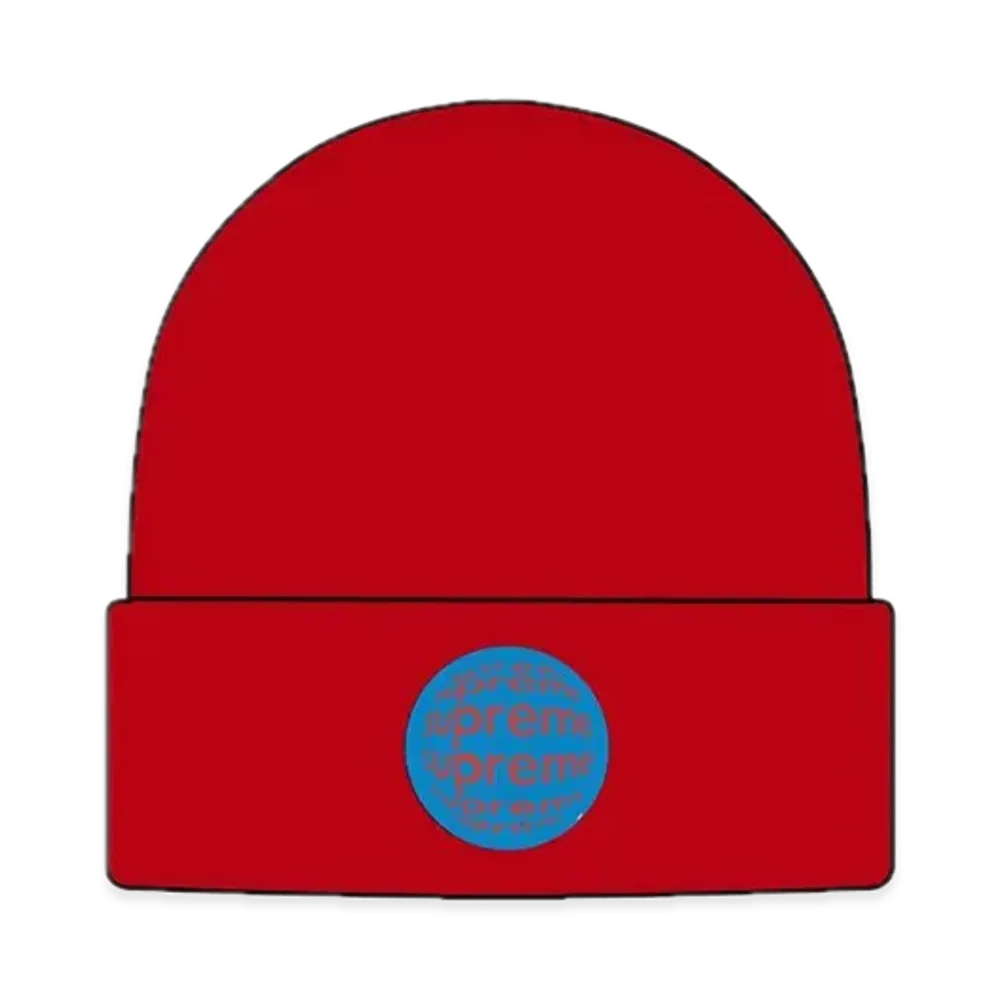 Supreme Lenticular Patch Beanie "Red"