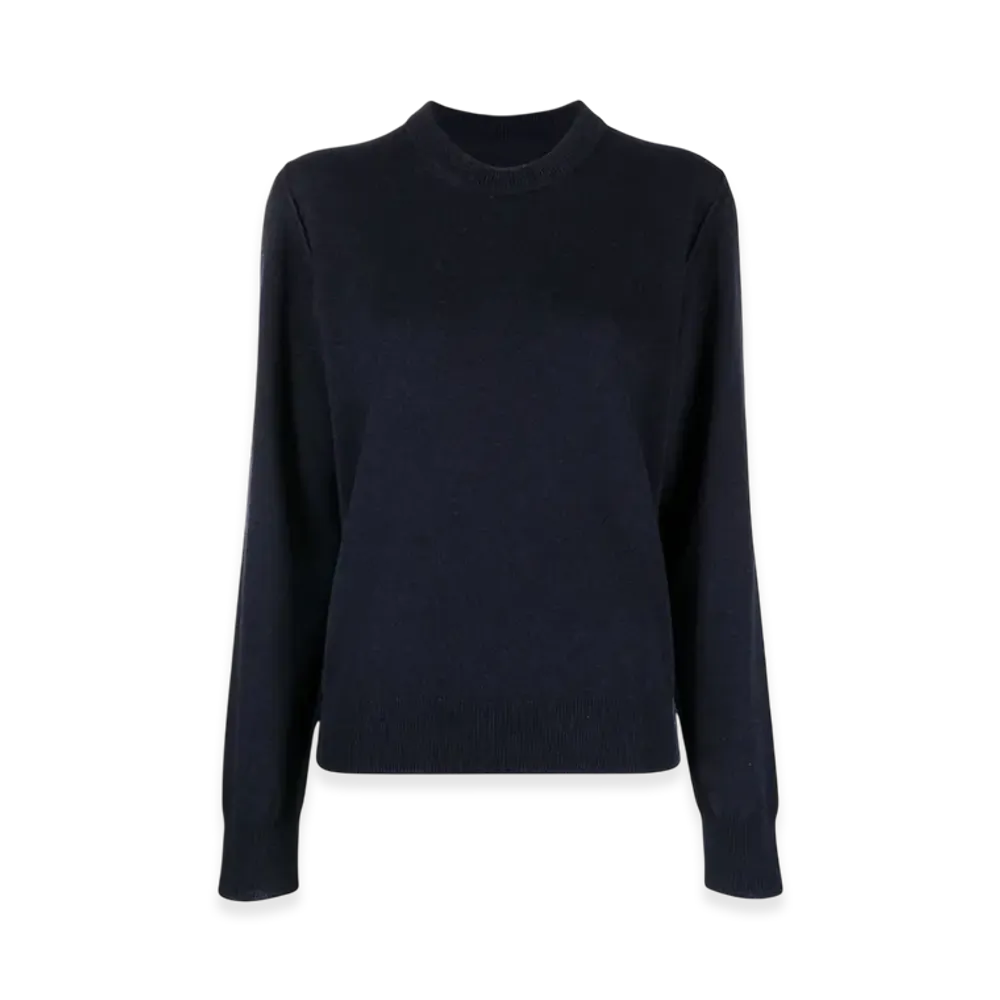 Maison Margiela Women's Eco Cashmere Sweater "Navy"