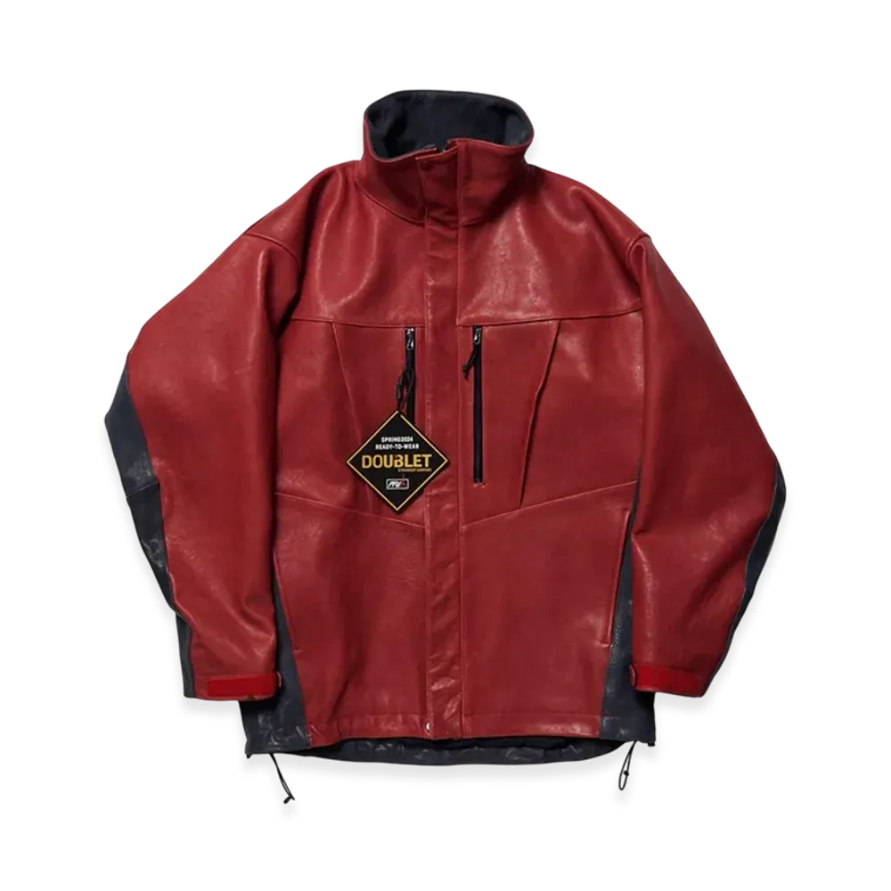 doublet Leather Mountain Jacket "Red"
