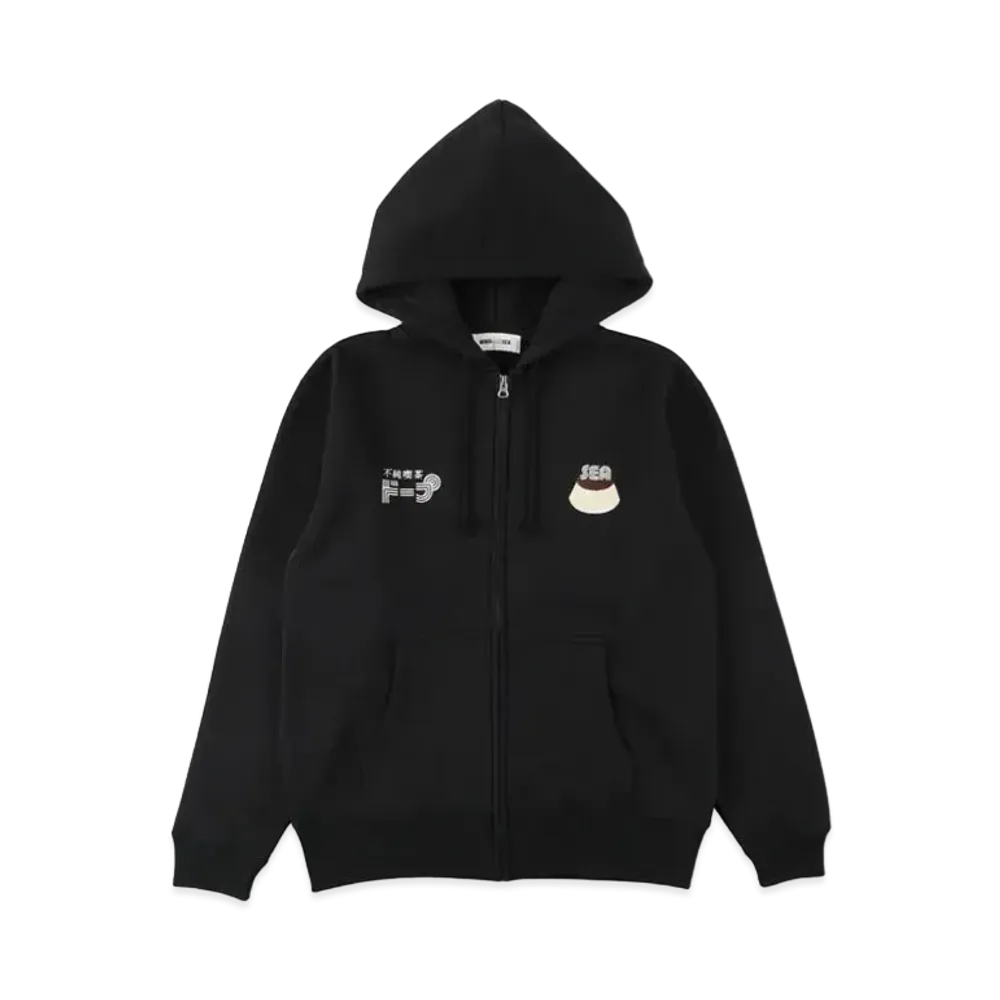 WIND AND SEA x KISSADOPE ZIP HOODIE "Black"
