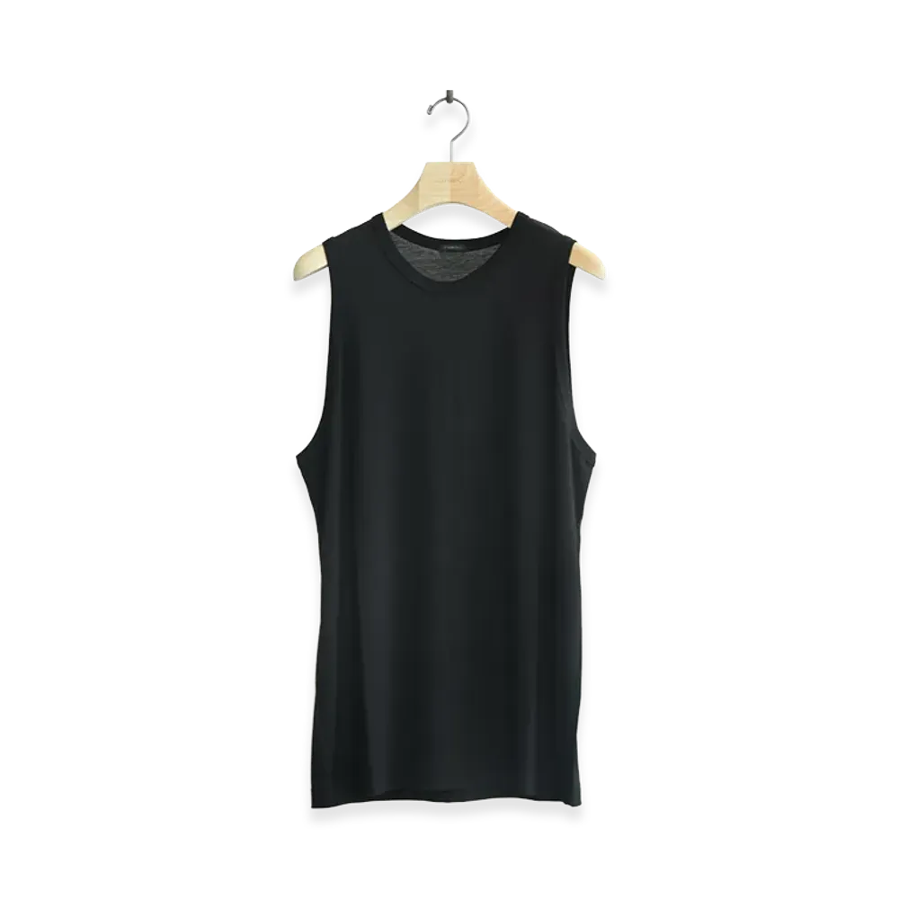 COMOLI Summer Wool Tank Top "Black"