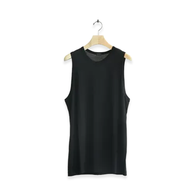 COMOLI Summer Wool Tank Top "Black"