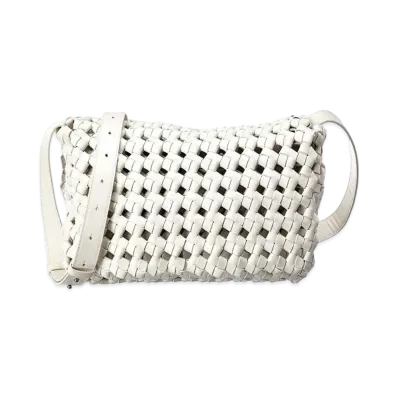 Bottega Veneta BV Window Intrecciato leather shoulder Bag "White"