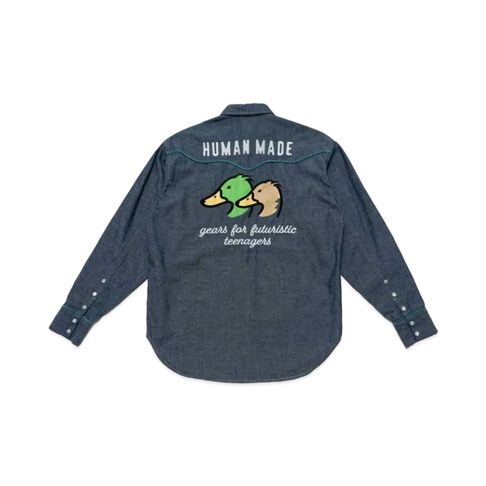 HUMAN MADE WESTERN CHAMBRAY SHIRT "Navy"