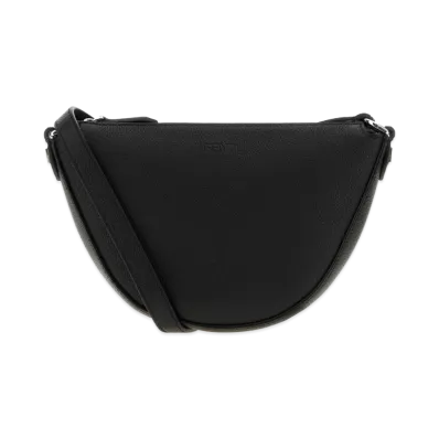 FENDI Leather Mini Melon Crossbody Bag "Black"