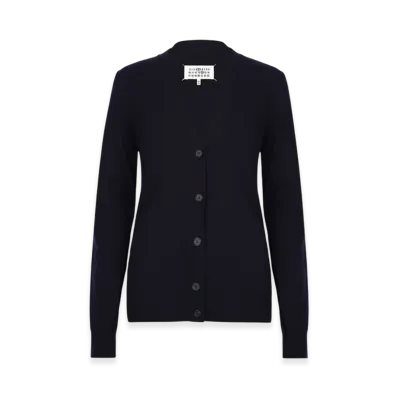 Maison Margiela Women's Eco Cashmere Cardigan "Navy"