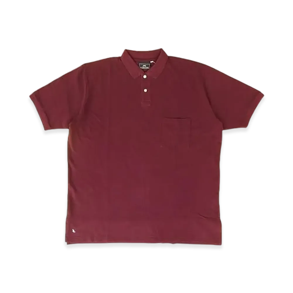 STABRIDGE x Lo Life Pique Big Polo Shirts "Burgundy"