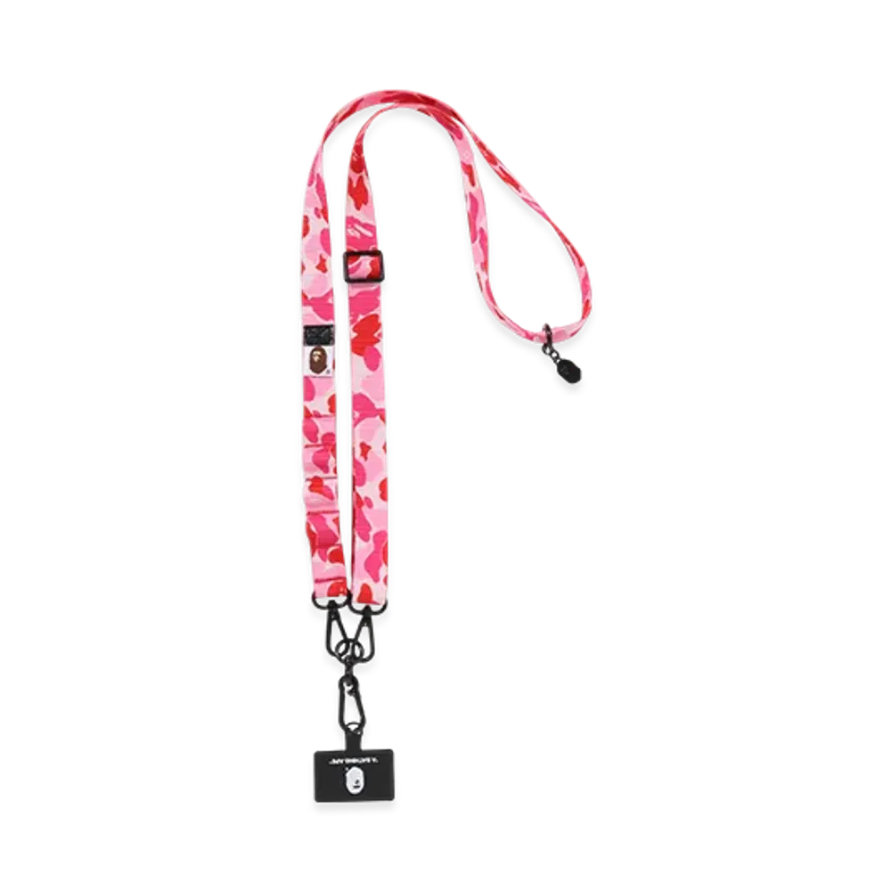 A BATHING APE Smartphone Shoulder Strap M Mobile "Pink"