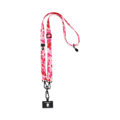 A BATHING APE Smartphone Shoulder Strap M Mobile "Pink"