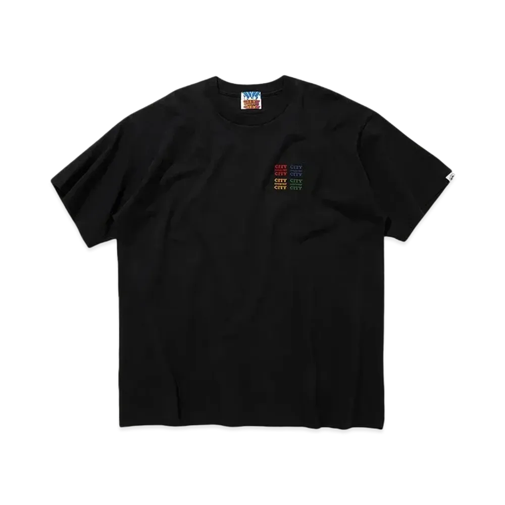 CITY COUNTRY CITY Embroidered Logo Cotton T-shirt_CCCC "BLACK"