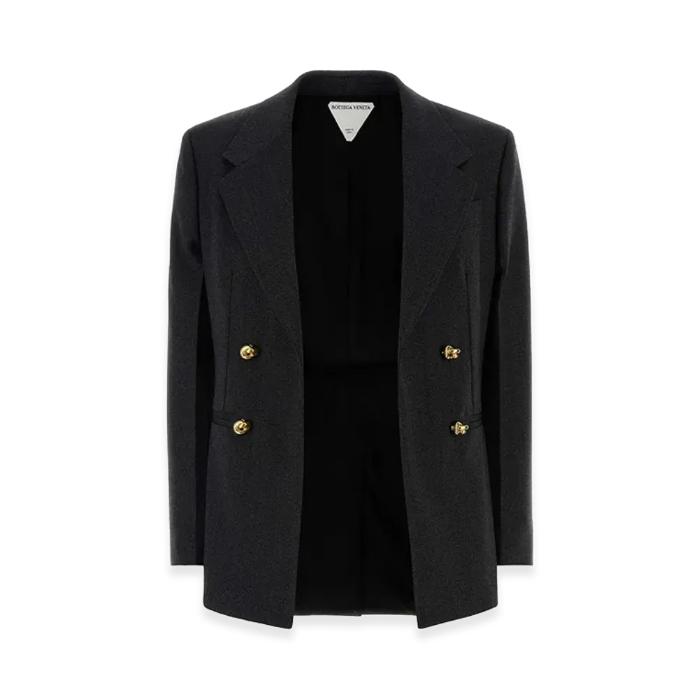 Bottega Veneta Women's Twill Blazer "Charcoal"