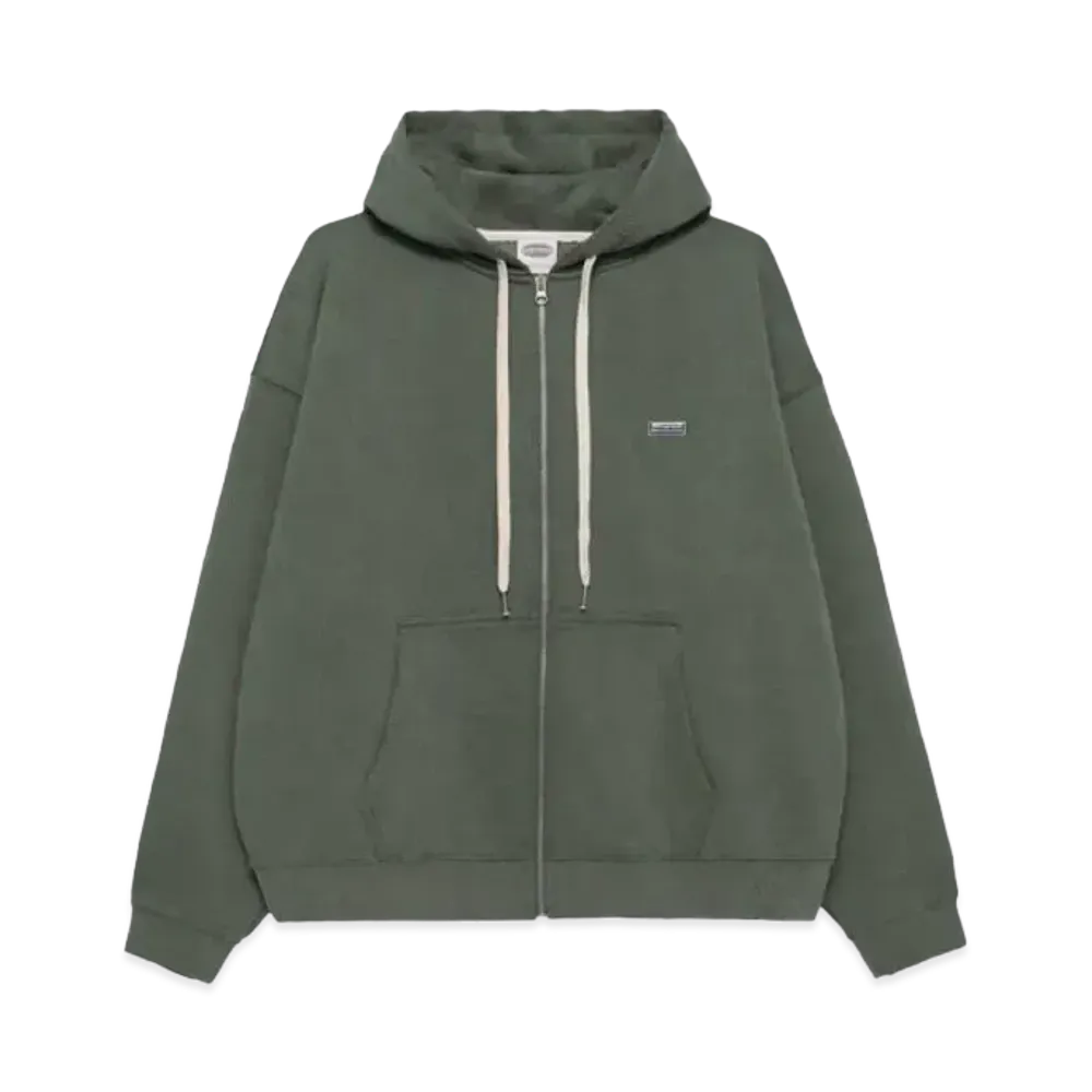 Paragraph Logo Badge Zip Hoodie "Green"