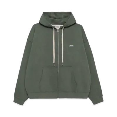 Paragraph Logo Badge Zip Hoodie "Green"
