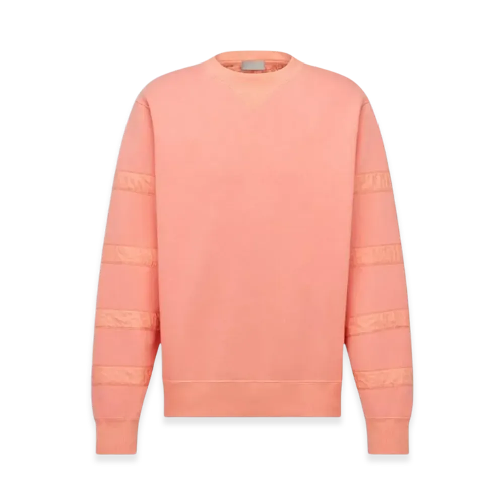 Dior Oblique Relaxed Fit Cotton Fleece Sweatshirt "Coral"
