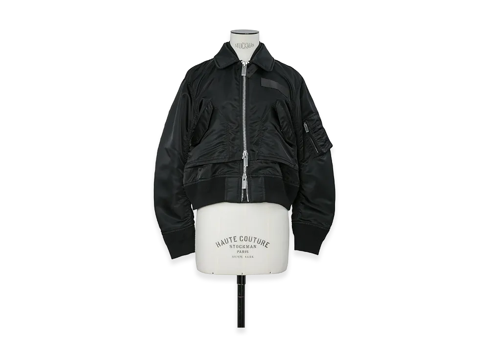 sacai Women's Nylon Twill Blouson "Black"