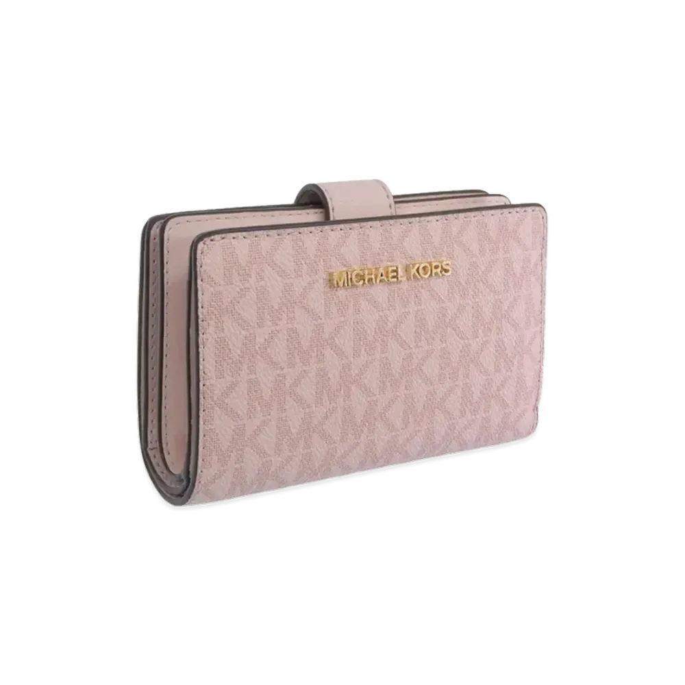 MICHAEL KORS Women's Jet Set Travel MD Bifld ZP CN Wallet "Pink"