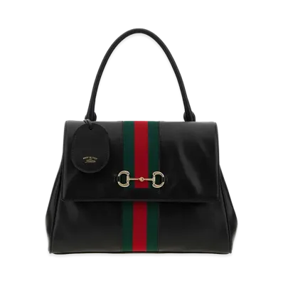 GUCCI Women's Leather Medium Paparazzo Handbag "Black"