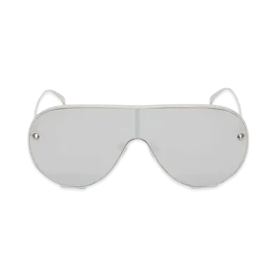 Alexander McQUEEN Metal Stud Mask Sunglasses "Silver"