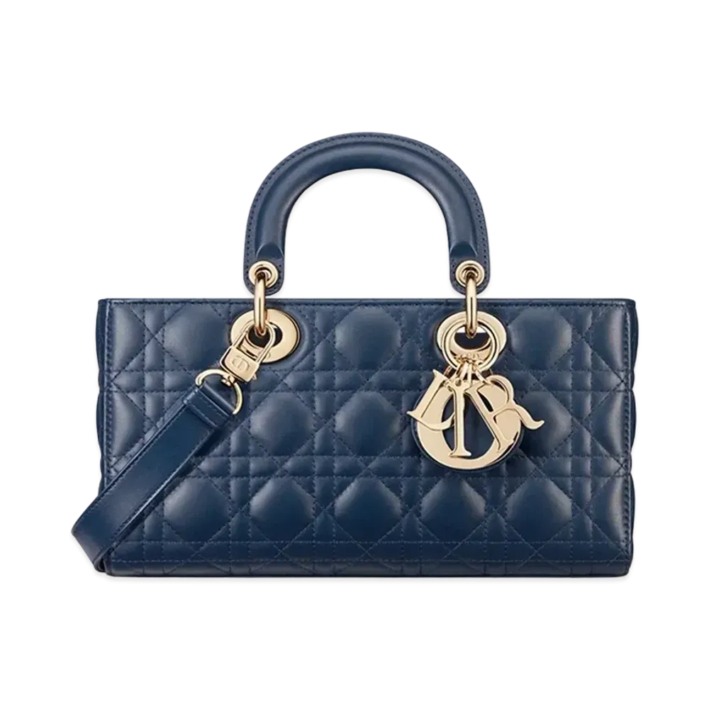 Dior Medium Lady D-Joy Bag "Deep Ocean Blue"