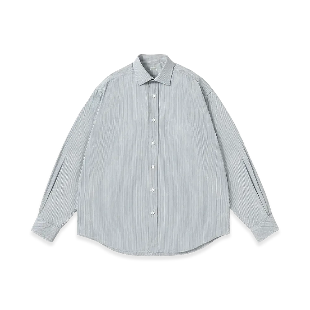 A.PRESSE Spread Collar Shirt "Blue"