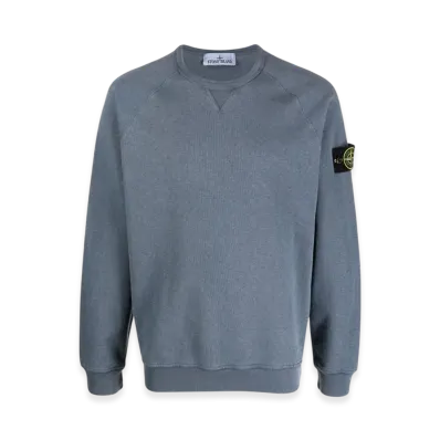 Stone Island 66360 Old Treatment Crewneck Sweatshirt - 23SS "Avio Blue"