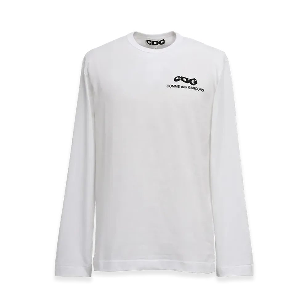 COMME des GARCONS CDG Classic Long Sleeved T-Shirt 6 Small Logo "White"