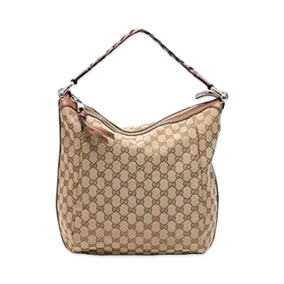 GUCCI GG Canvas Bamboo Shoulder Bag