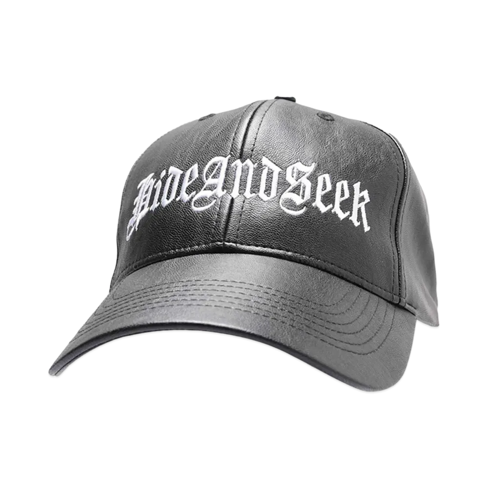 Hide and Seek Old English Baseball CAP "PU LEATHER"