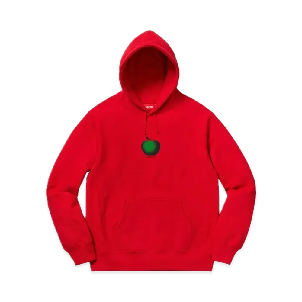 シュプリーム アップル フーデッド スウェットシャツ "レッド"