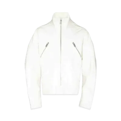 1017 ALYX 9SM Zip-Up Motorcycle Jacket "White"