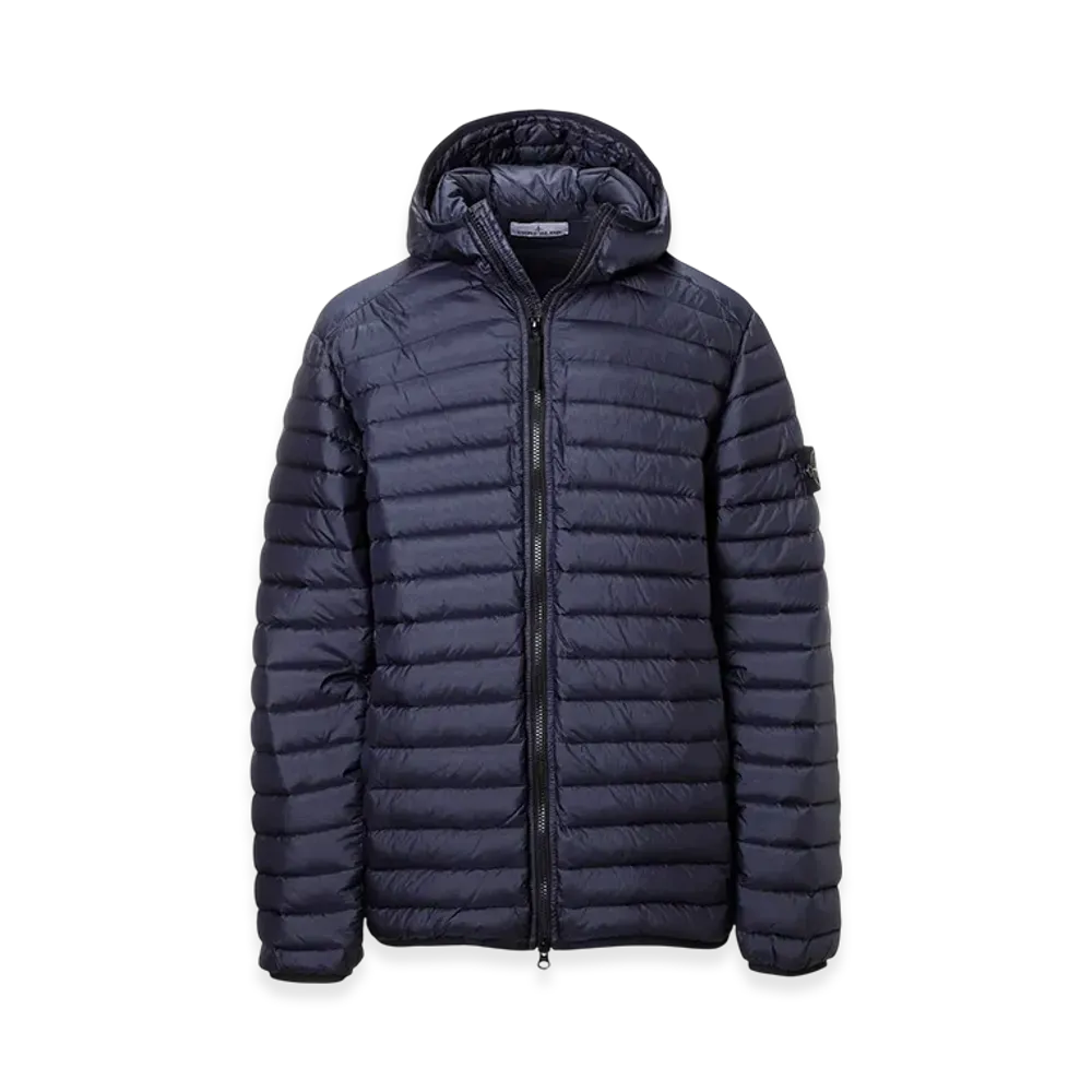 Stone Island Down Jacket 40324 Loom Woven Chambers Nylon Down Packable "Navyblue"