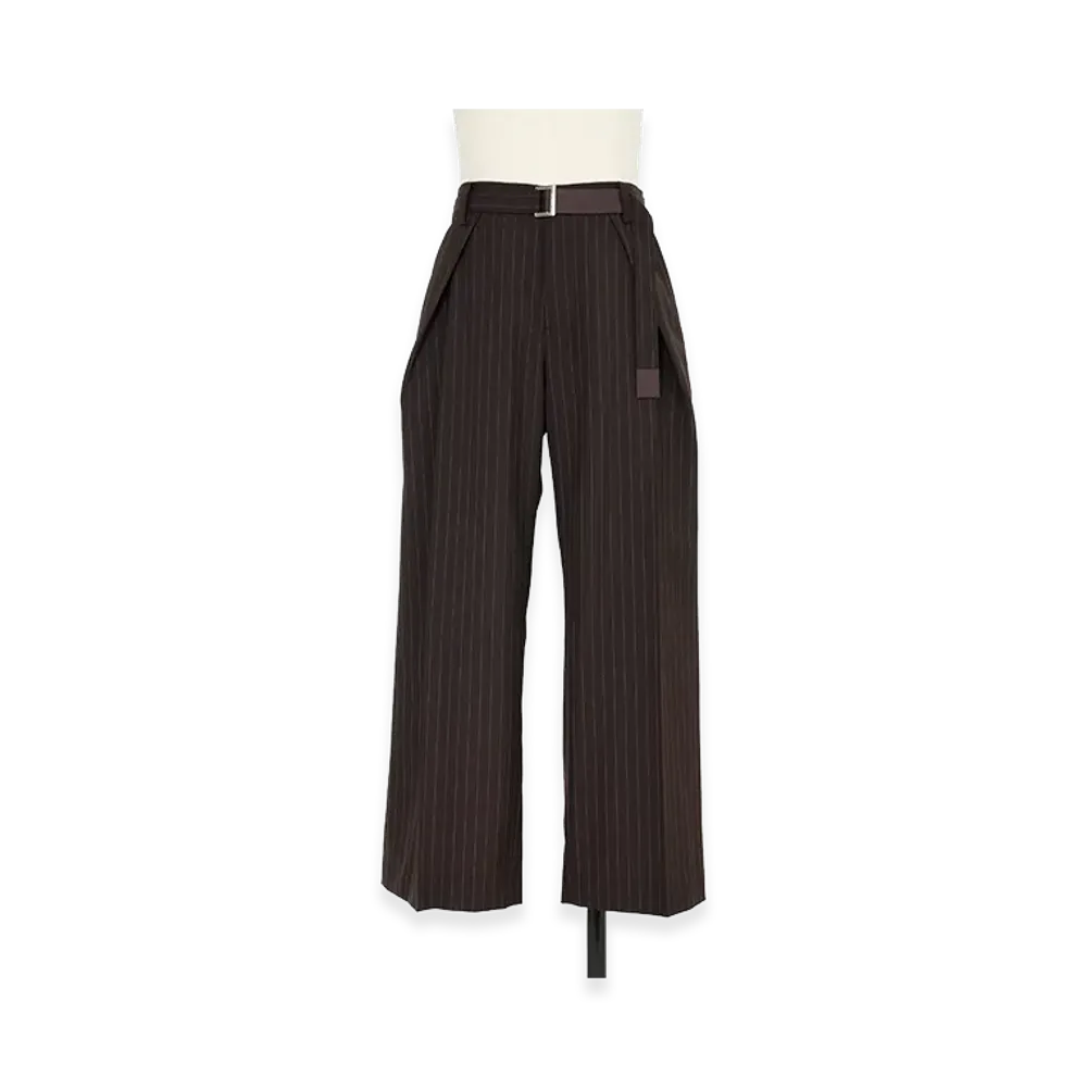 sacai Chalk Stripe Pants "Brown"