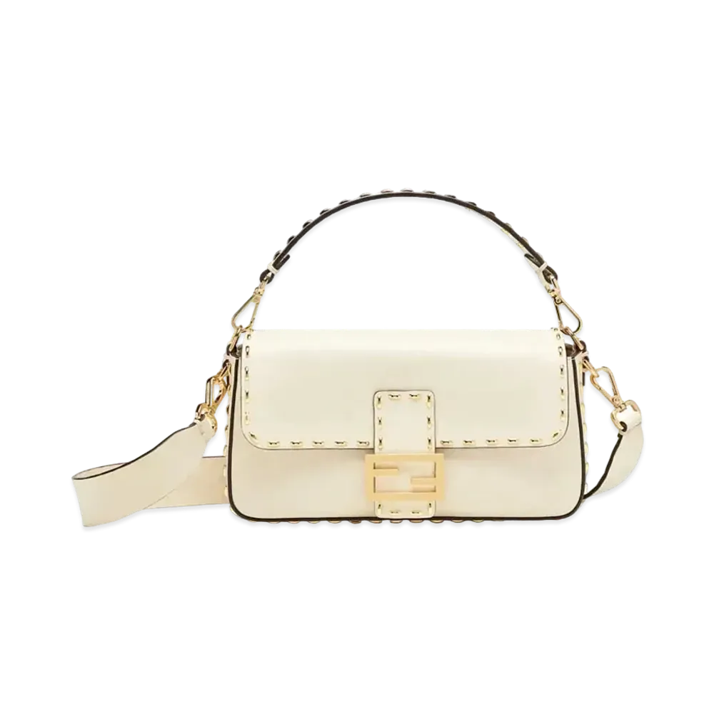 FENDI Baguette Leather Bag "White"