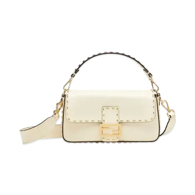 FENDI Baguette Leather Bag "White"