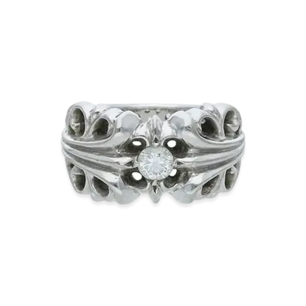 Chrome Hearts 18K K&T 1 Point Diamond Ring "White Gold"